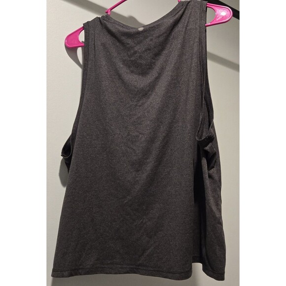Yogalicious XL Gray Sleeveless Athletic Tank Top Workout Gym Activewear - Picture 2 of 3